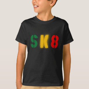 sk8 estencil rasta vlag t-shirt