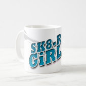 SK8-R GiRL Mug White (Devant gauche)