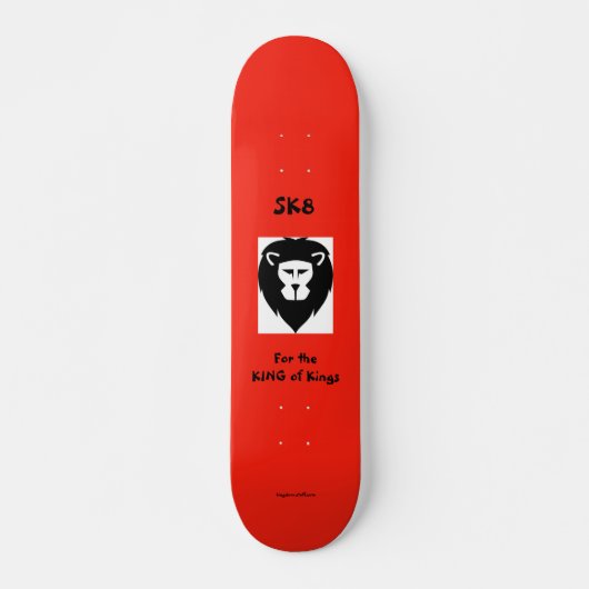 Sk8 voor koning skateboard (Voorkant)