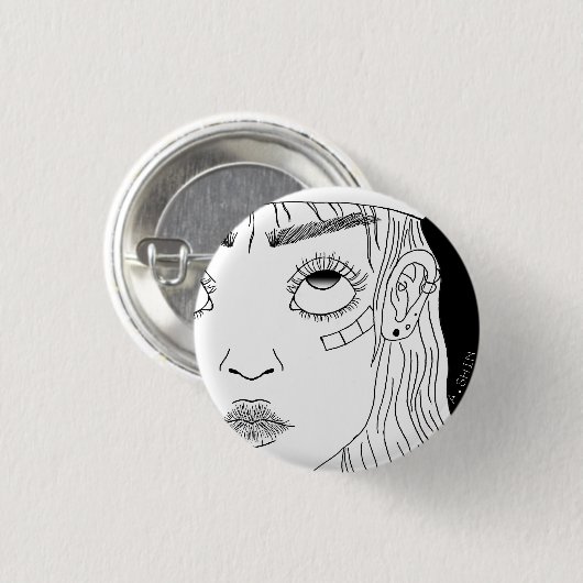 sk8er meisje ronde button 3,2 cm (Voorkant /achterkant)