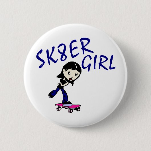 sk8er meisje ronde button 5,7 cm (Voorkant)