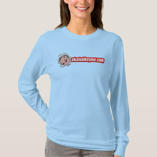 SK8LikeYou Dames Longsleeve T-shirt - Lichtblauw