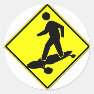 Sk8r Xing Ronde Sticker