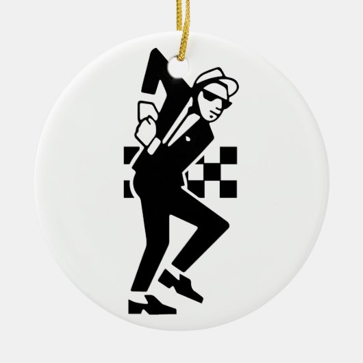 SKA Dancer Keramisch Ornament (Voorkant)