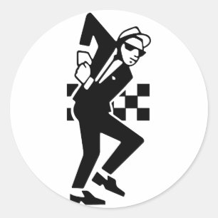 SKA Dancer Ronde Sticker