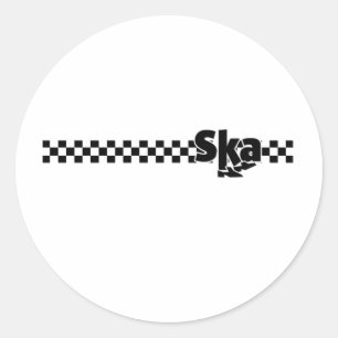 SKA-dansingskosten met cheques Ronde Sticker