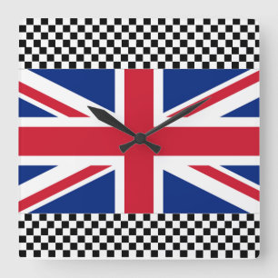 SKA ENGLAND wandklok Vierkante Klok