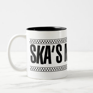 Ska is niet dood. tweekleurige koffiemok