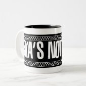 Ska is niet dood. -Wit Tweekleurige Koffiemok (Voorkant links)