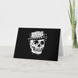 Ska Totenkopf mit Hut Jazz Musikstil Kaart
