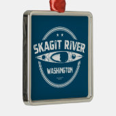 Skagit River Washington Kayaking Metalen Ornament (Rechts)