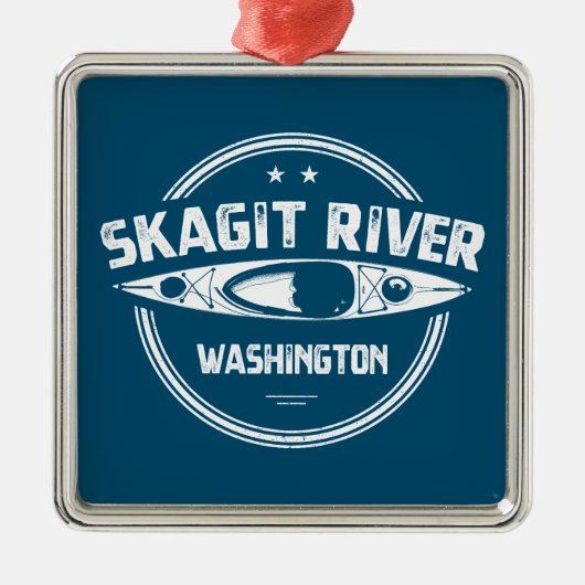 Skagit River Washington Kayaking Metalen Ornament (Voorkant)