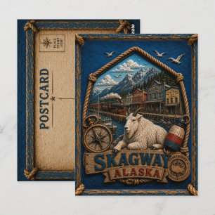 Skagway Alaska Ansichtkaart Vintage Reis Briefkaart