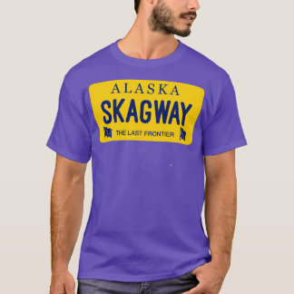 Skagway Alaska Licence Bord City Name T-shirt