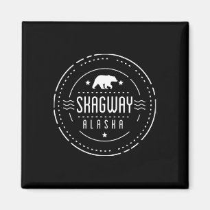 Skagway Alaska T-shirt Met Beer Magneet