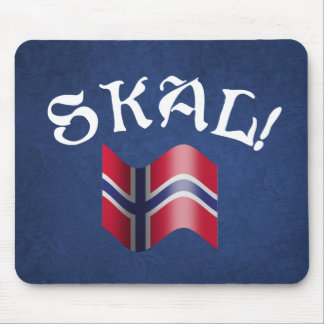 Skal Norwegian Flag Norway Drink Toast Muismat