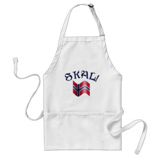 Skal Norwegian Flag Norway Drink Toast Standaard Schort