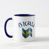 Skal Swedish Flag Toast uit Zweden Mok (Links)