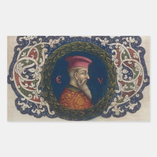 Skanderbeg Rechthoekige Sticker (Voorkant)