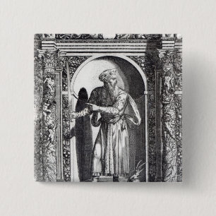 Skanderbeg Vierkante Button 5,1 Cm