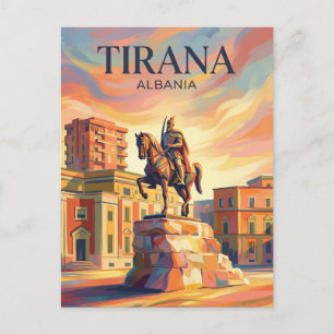 Skanderbegplein Albanië Briefkaart