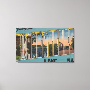Skaneateles Lake, New York - grote letterscènes Canvas Afdruk