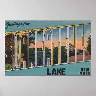 Skaneateles Lake, New York - grote letterscènes Poster