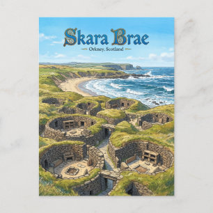 Skara Brae Schotland Briefkaart