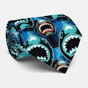 Skark Mania Funny Cartoon Illustratie Stropdas