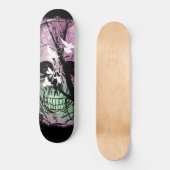 Skate Natureza Radical com pássaros e caveira Skateboard (Voorkant)