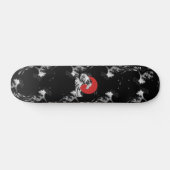 skate ondas japonesas pretas skateboard (Horizontaal)