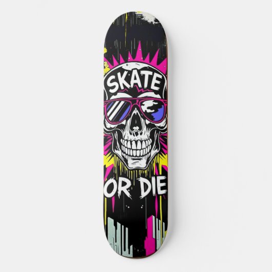 Skate or Die Nº4 - Skateboard Deck - Punk Grunge (Recto)