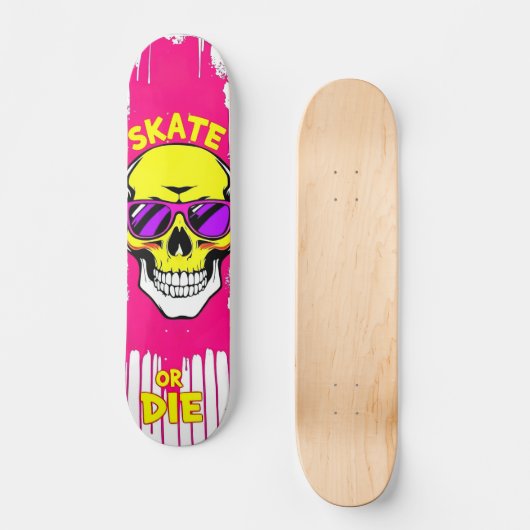 Skate or Die Nº7 - Skateboard Deck - Punk Grunge (Voorkant)