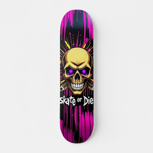 Skate or Die Nº8 - Skateboard Deck - Punk Grunge (Devant)
