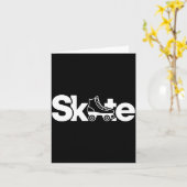 Skate Roller Skate Roller Skating Roller Skater  Kaart (Gele Bloem)