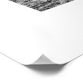 Skate surf à la plage poster noir et blanc (Coin)