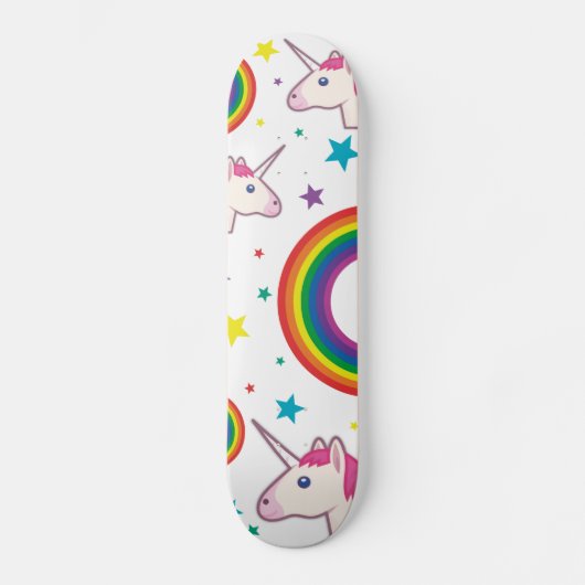 Skate Unicórnio Emoji Skateboard (Voorkant)