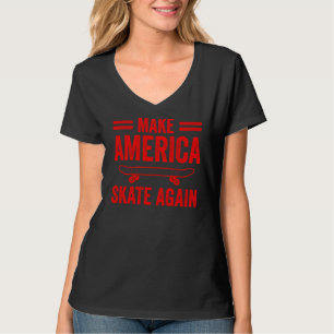 Skateboarboardjongens meisjes Funny maken Amerika T-shirt