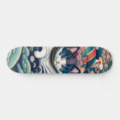 Skateboard 浮世絵catsパンクシティ 葛飾キャッツ斎(猫名 凛)kawaii スケートボード (Horz)