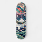 Skateboard 浮世絵catsパンクシティ 葛飾キャッツ斎(猫名 凛)kawaii スケートボード (Recto)