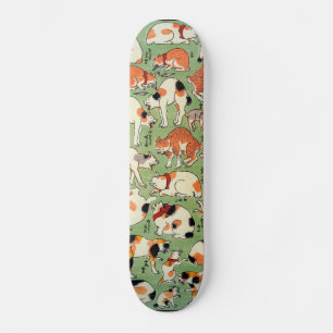 Skateboard 猫 尽 両 め ん 合, 芳 Chats de l'ère Edo, Yoshifuji, Ukiy