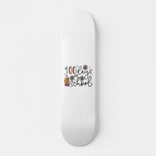 Skateboard 100 jours de sublimation scolaire (Devant)