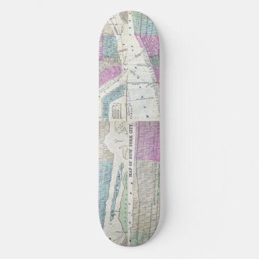 Skateboard 1870 Carte New York City Central Park (Recto)