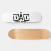 Skateboard #1 Papa noir et blanc Personnalisé (Horz)