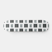 Skateboard 2 Logos Simples Logos Répétitifs | Blanc (Horz)