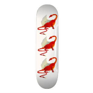 Skateboard 3 dragons rouges
