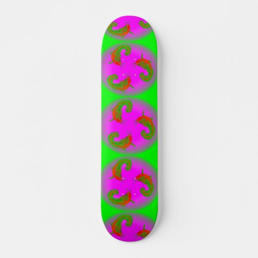 Skateboard 3 Poissons chanceux (Devant)