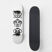 Skateboard 3 Singes Sages Emoji (Recto)