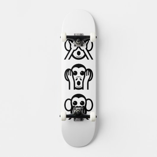 Skateboard 3 Singes Sages Emoji (Recto)