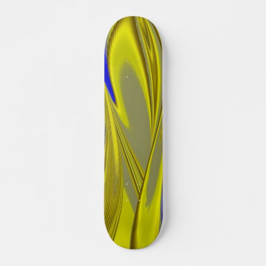 Skateboard 3D Abstract in Gold Yellow Blue (Devant)